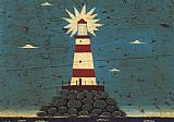 Warren Kimble Lighthouse I painting